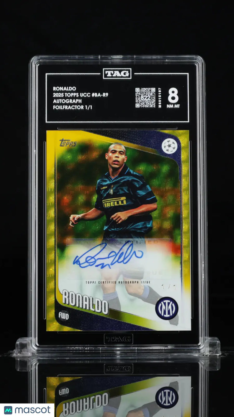 2025 Topps UEFA Club Competitions Ronaldo R9 Gold FoilFractor TAG 8 1/1 