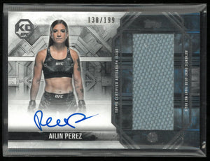 2025 Topps UFC Knockout Autograph Jumbo Fight Mat Relic Ailin Perez Patch Auto 
