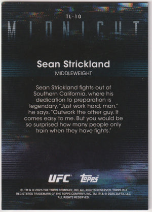2025 Topps UFC Midnight Sean Strickland /5 