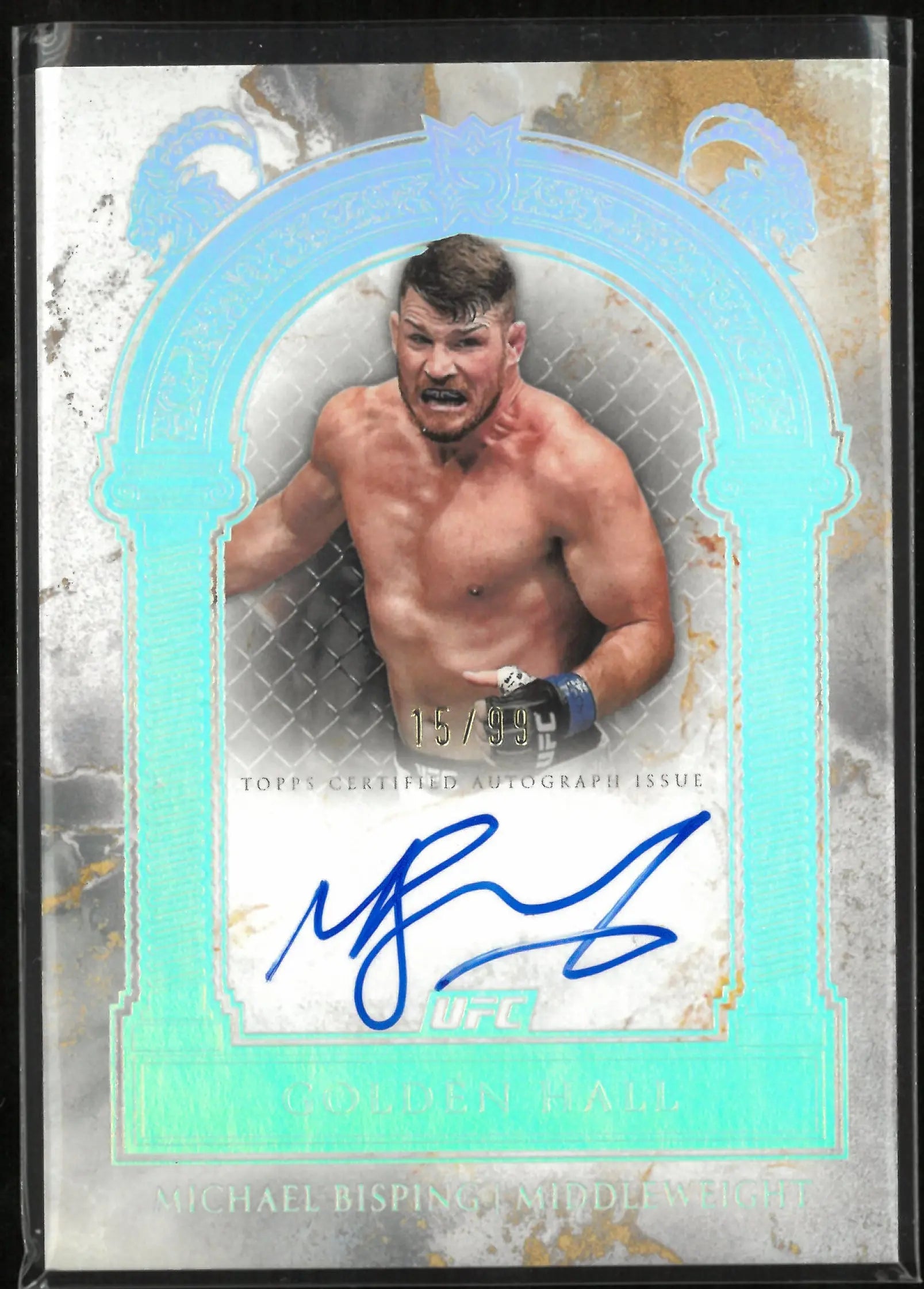 2025 Topps UFC Royalty Collection Golden Hall Autograph Michael Bisping /99 