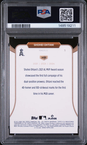 2025 Topps Welcome To The Club 3X MVP Shohei Ohtani  Green Foil /99 PSA 9 