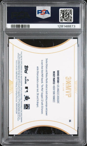 2025 Topps Welcome To The Club 3x MVP Dual Ohtani/Mantle PSA 8 