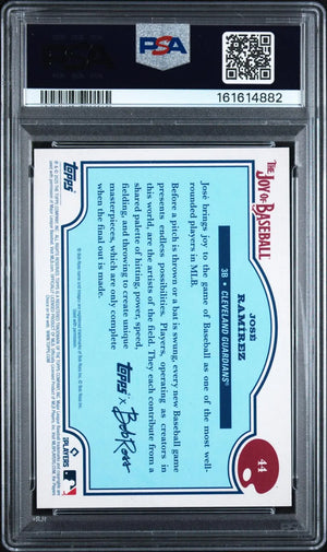 2025 Topps X Bob Ross The Joy Of Baseball Jose Ramirez Paint Splatter PSA 9 