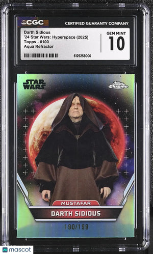 2025 Topps '24 Star Wars: Hyperspace Darth Sidious 190/199 #100 CGC 10 