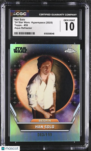 2025 Topps '24 Star Wars: Hyperspace Han Solo 063/199 #59 CGC 10 