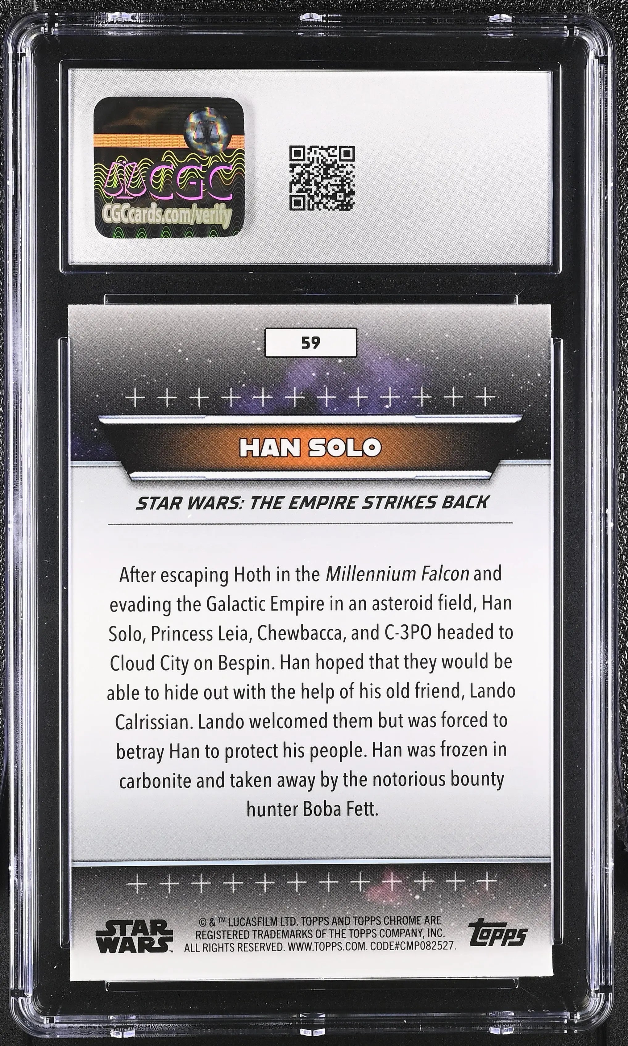 2025 Topps '24 Star Wars: Hyperspace Han Solo 063/199 #59 CGC 10 