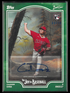 2025 Topps x Bob Ross The Joy of Baseball Caden Dana Autograph Rookie RC Green Auto /75 