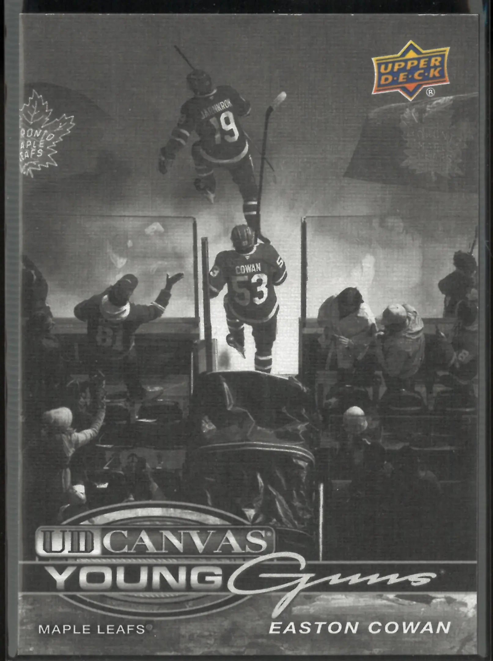 2025 UD Extended Series UD Canvas Black White Young Guns RC Easton Cowan 