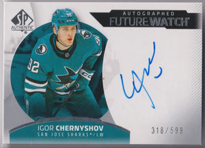 2025 UD SP Authentic Future Watch Rookie Autograph Igor Chernyshov Auto /599 RC 