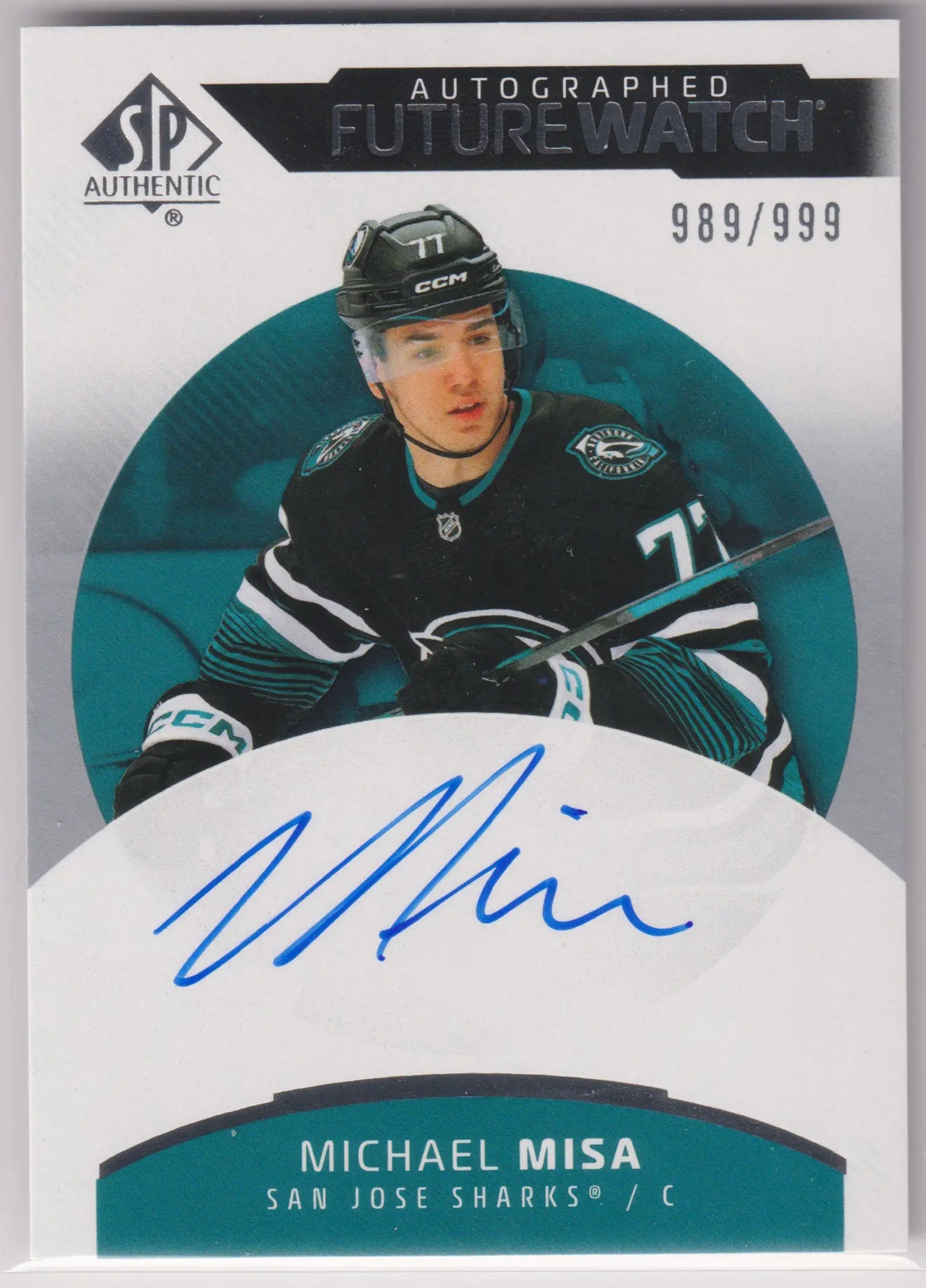 2025 UD SP Authentic Future Watch Rookie Autograph Michael Misa Auto /999 RC 