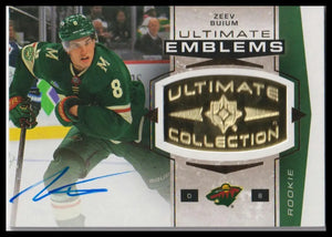 2025 UD Ultimate Collection Zeev Buium Ultimate Emblems Auto Rookies Gold #/99 