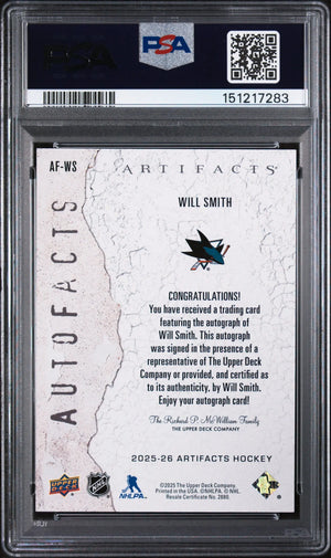 2025 Upper Deck Artifacts Autofacts Will Smith #AF-WS PSA 10 