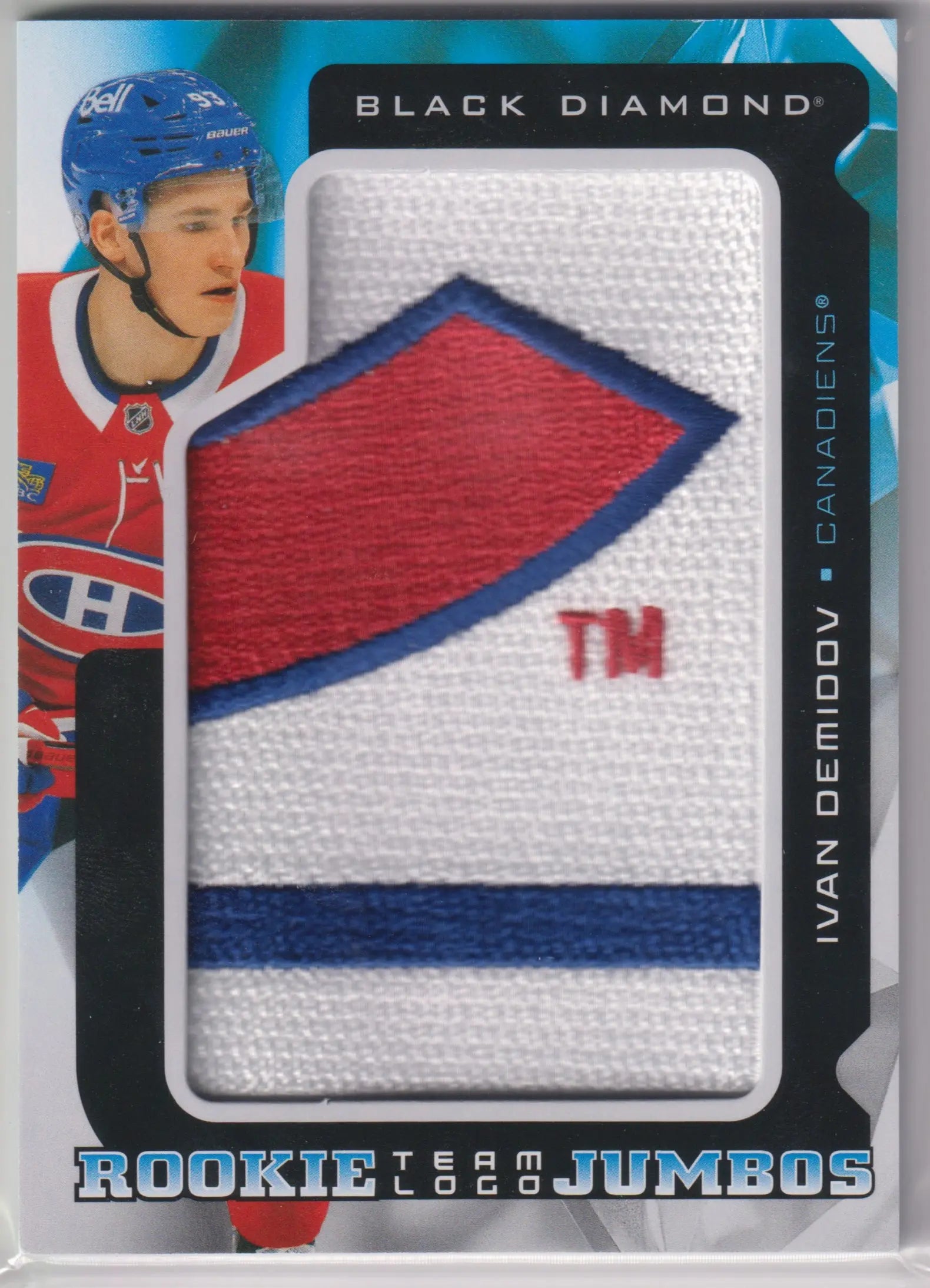 2025 Upper Deck Black Diamond Rookie Jumbos Team Logo Patch Ivan Demidov RC 