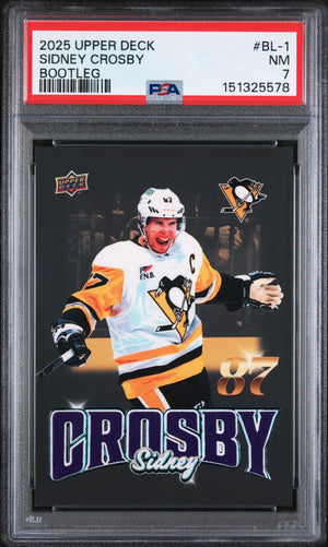 2025 Upper Deck Bootleg Sidney Crosby PSA 7 