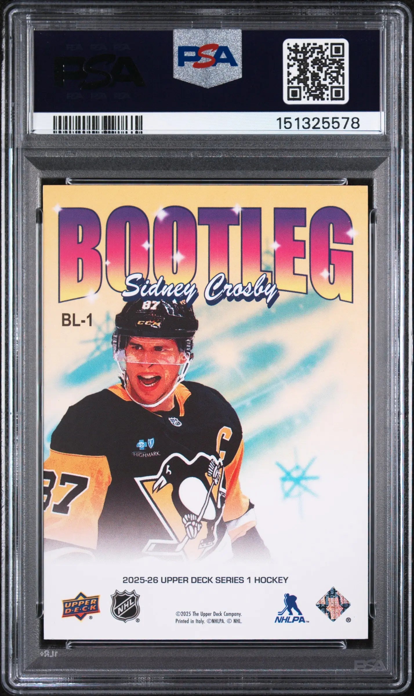 2025 Upper Deck Bootleg Sidney Crosby PSA 7 