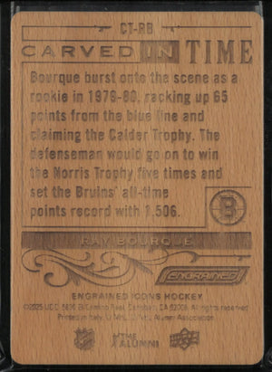 2025 Upper Deck Carved In Time Engrained Icons Ray Bourque 