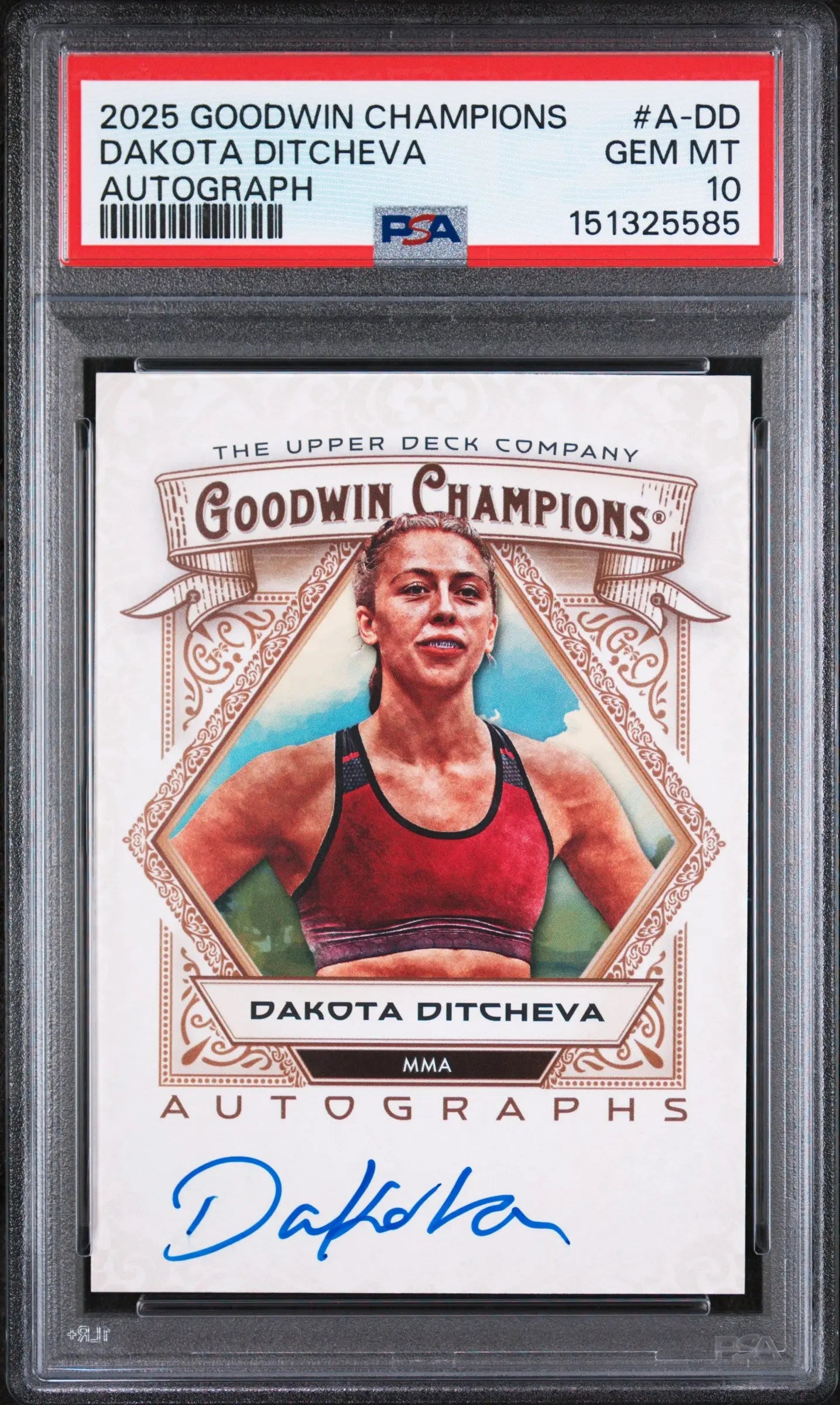 2025 Upper Deck Goodwin Champions Autographs Dakota Ditcheva Auto PSA 10 
