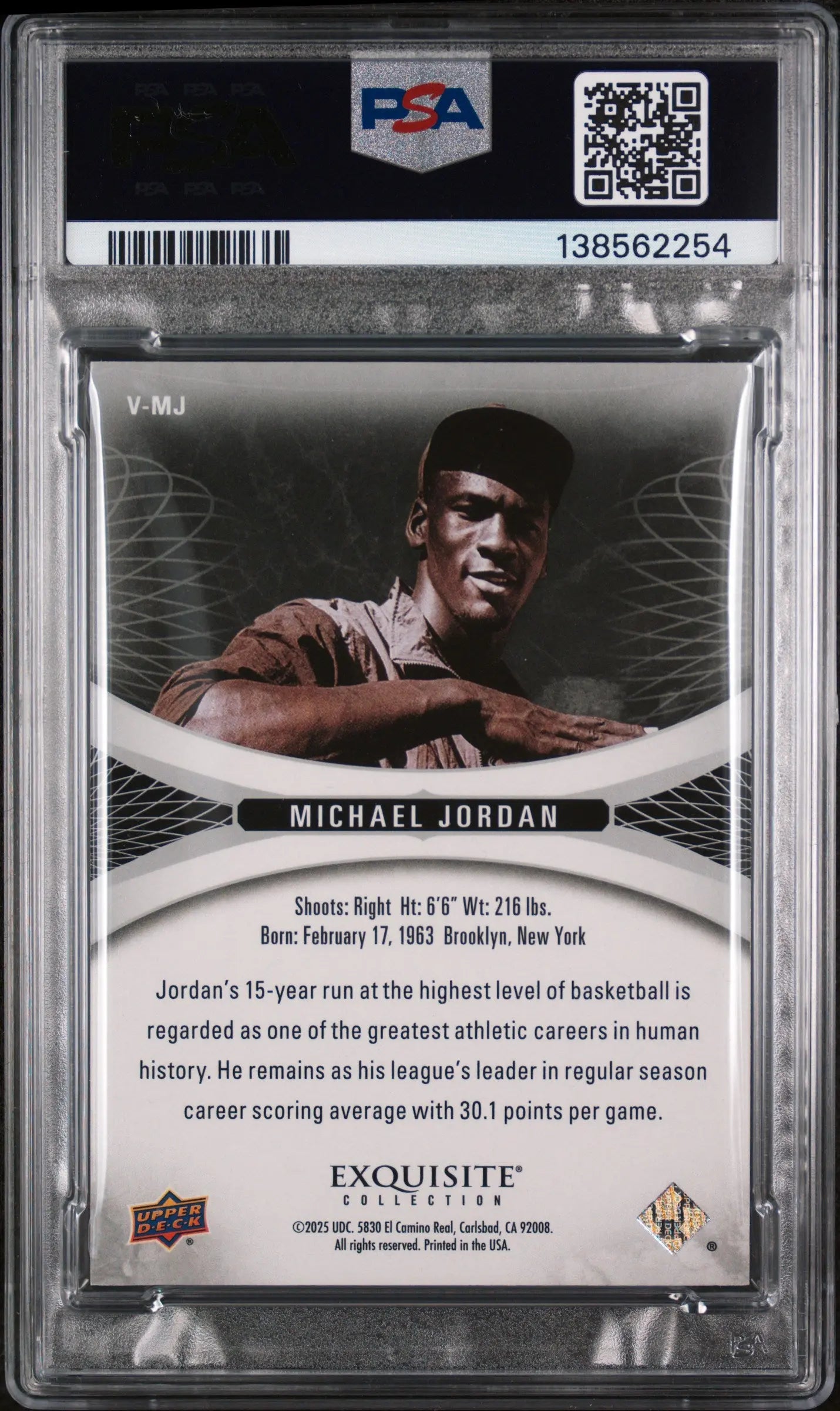 2025 Upper Deck Goodwin Champions Exquisite Collection Michael Jordan MJ PSA 8 