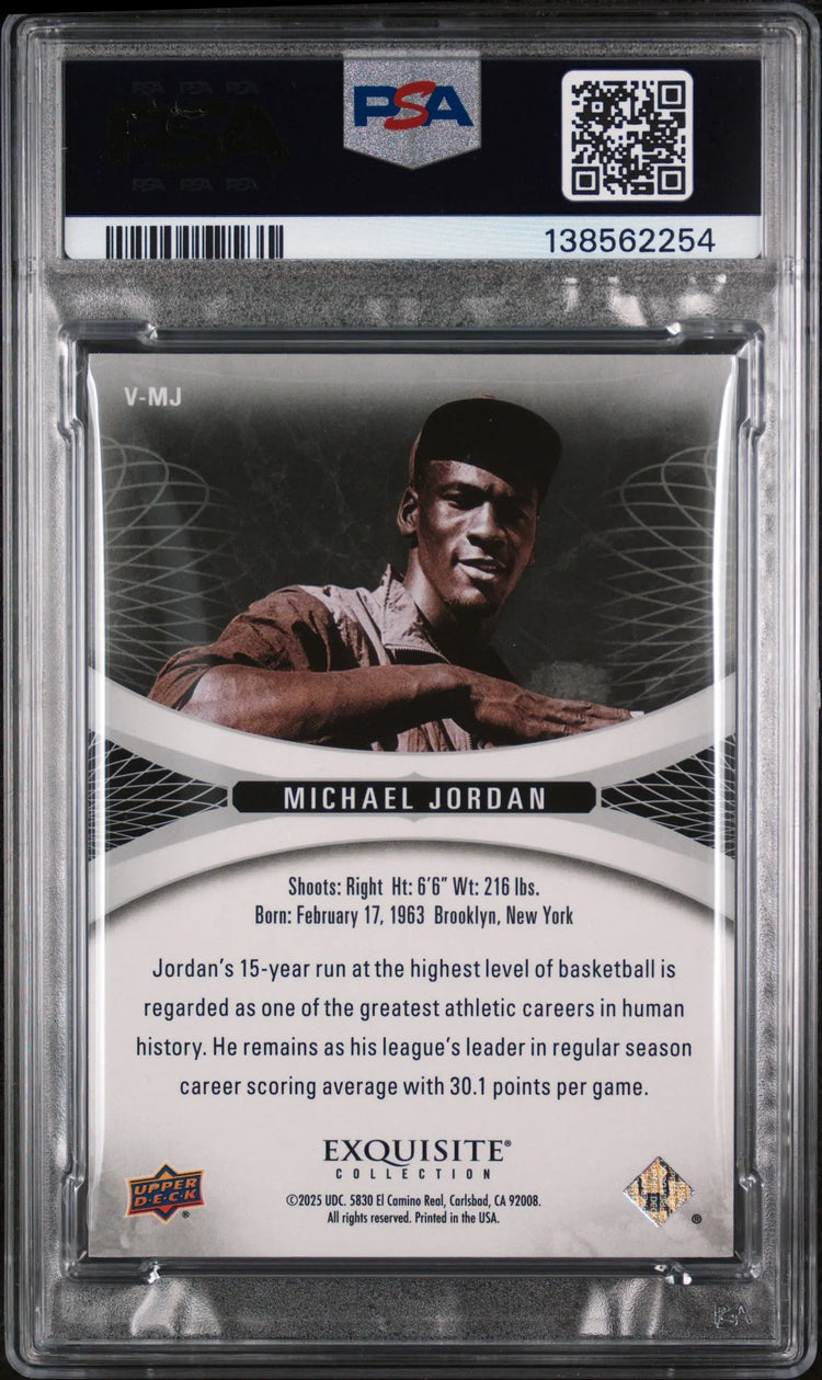 2025 Upper Deck Goodwin Champions Exquisite Collection Michael Jordan MJ PSA 8 