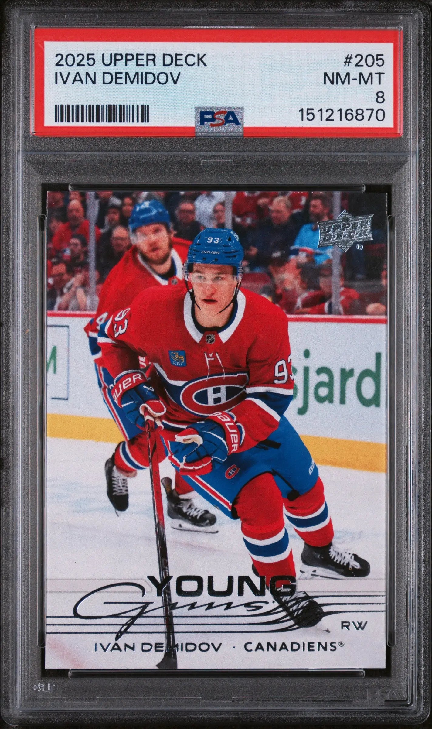 2025 Upper Deck Ivan Demidov #205 PSA 8 
