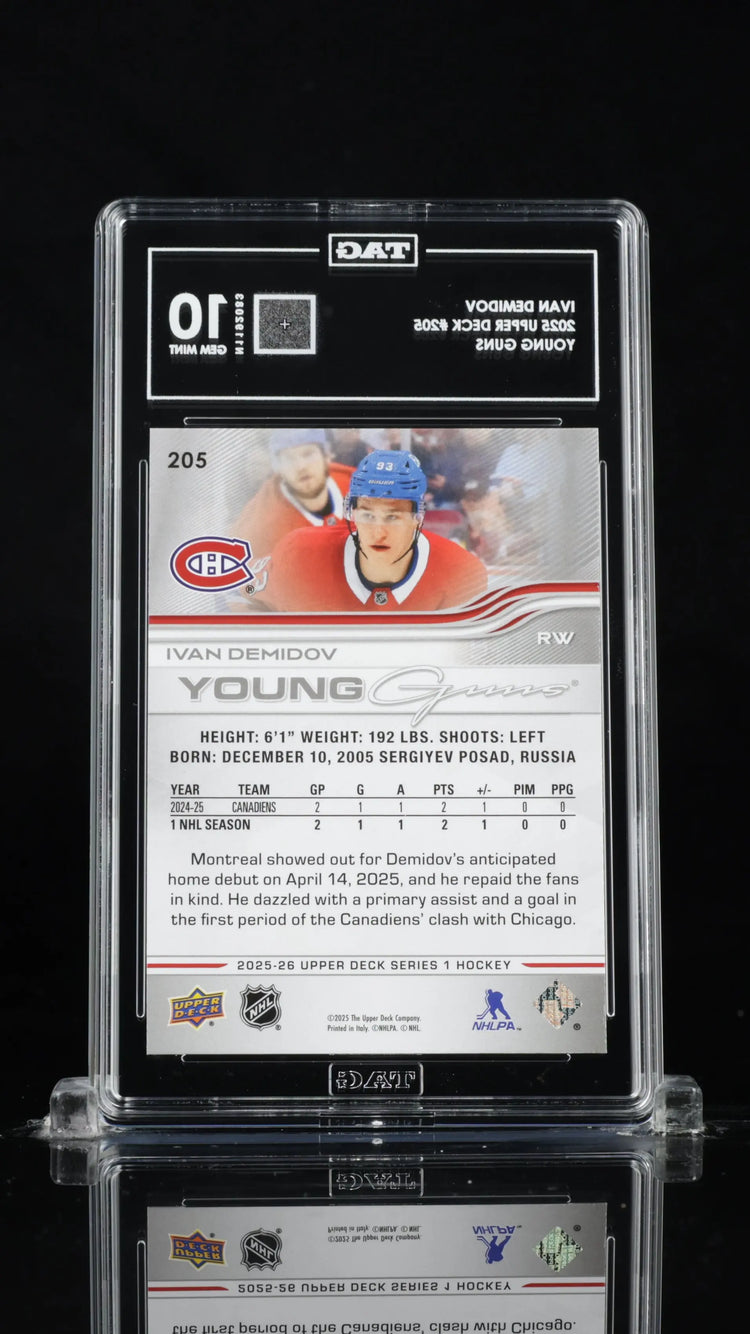 2025 Upper Deck Ivan Demidov #205 TAG 10 
