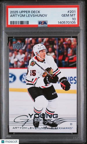 2025 Upper Deck Series 1 Young Guns Rookie  Artyom Levshunov RC PSA 10 