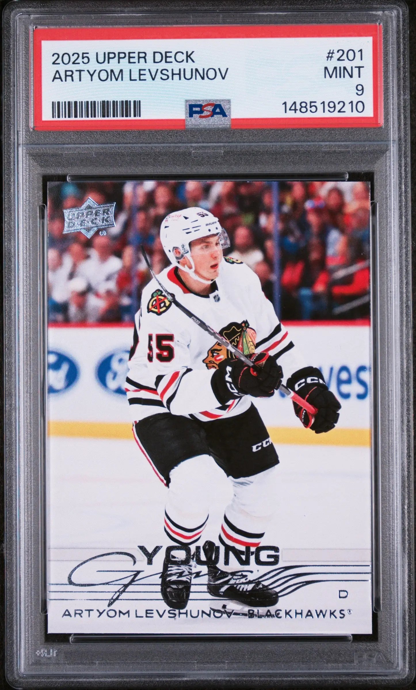 2025 Upper Deck Series 1 Young Guns Rookie Artyom Levshunov RC PSA 9 