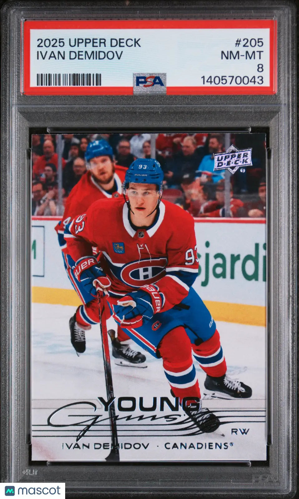 2025 Upper Deck Series 1 Young Guns Rookie Ivan Demidov RC PSA 8 