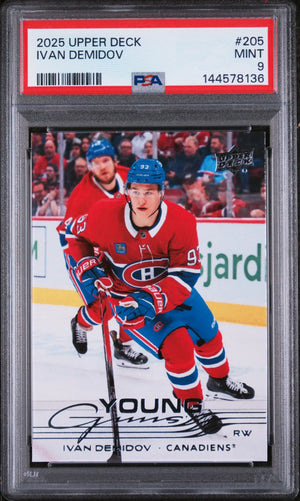 2025 Upper Deck Series 1 Young Guns Rookie Ivan Demidov RC PSA 9 