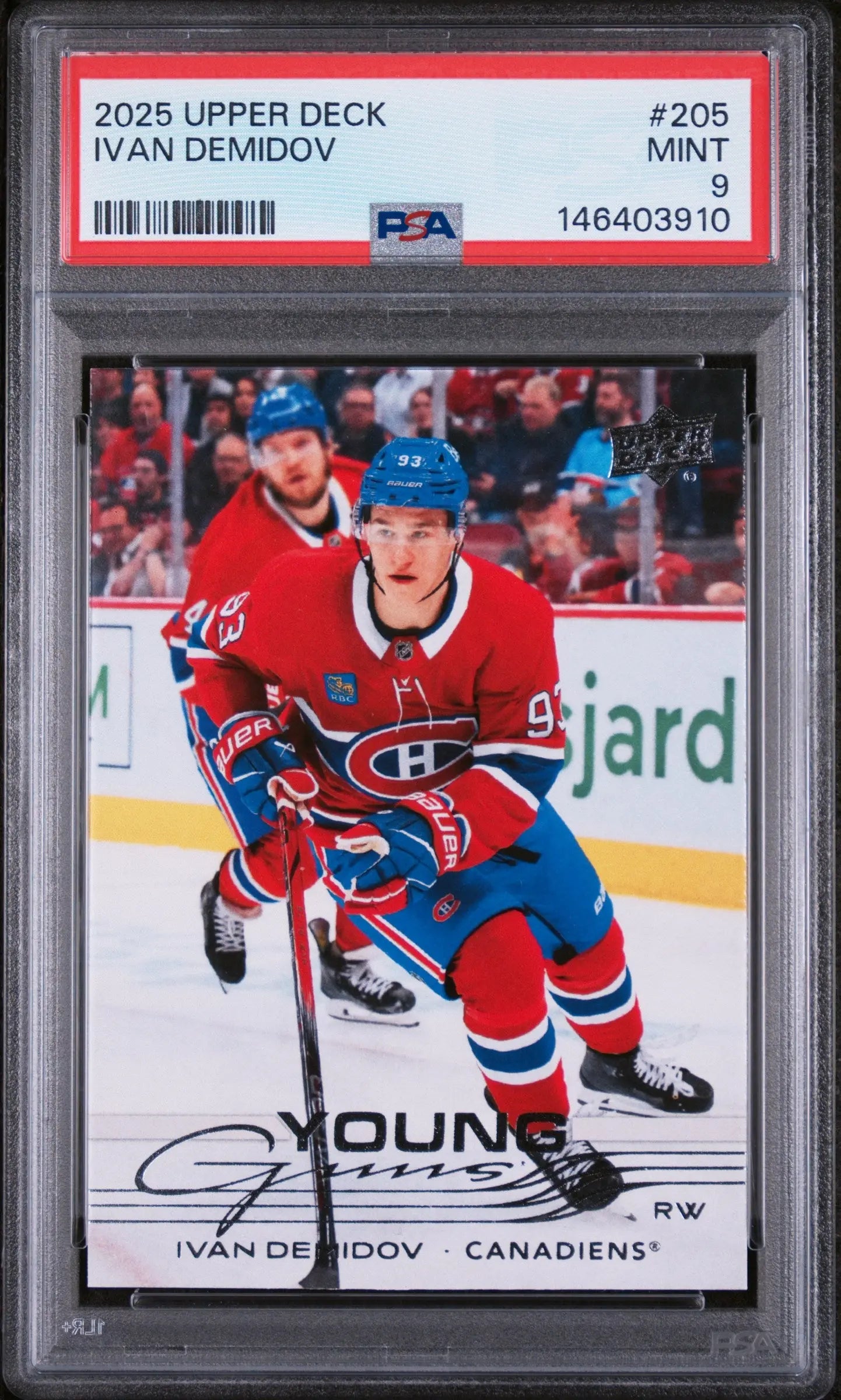 2025 Upper Deck Series 1 Young Guns Rookie Ivan Demidov RC PSA 9 