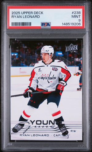 2025 Upper Deck Series 1 Young Guns Rookie Ryan Leonard RC PSA 9 