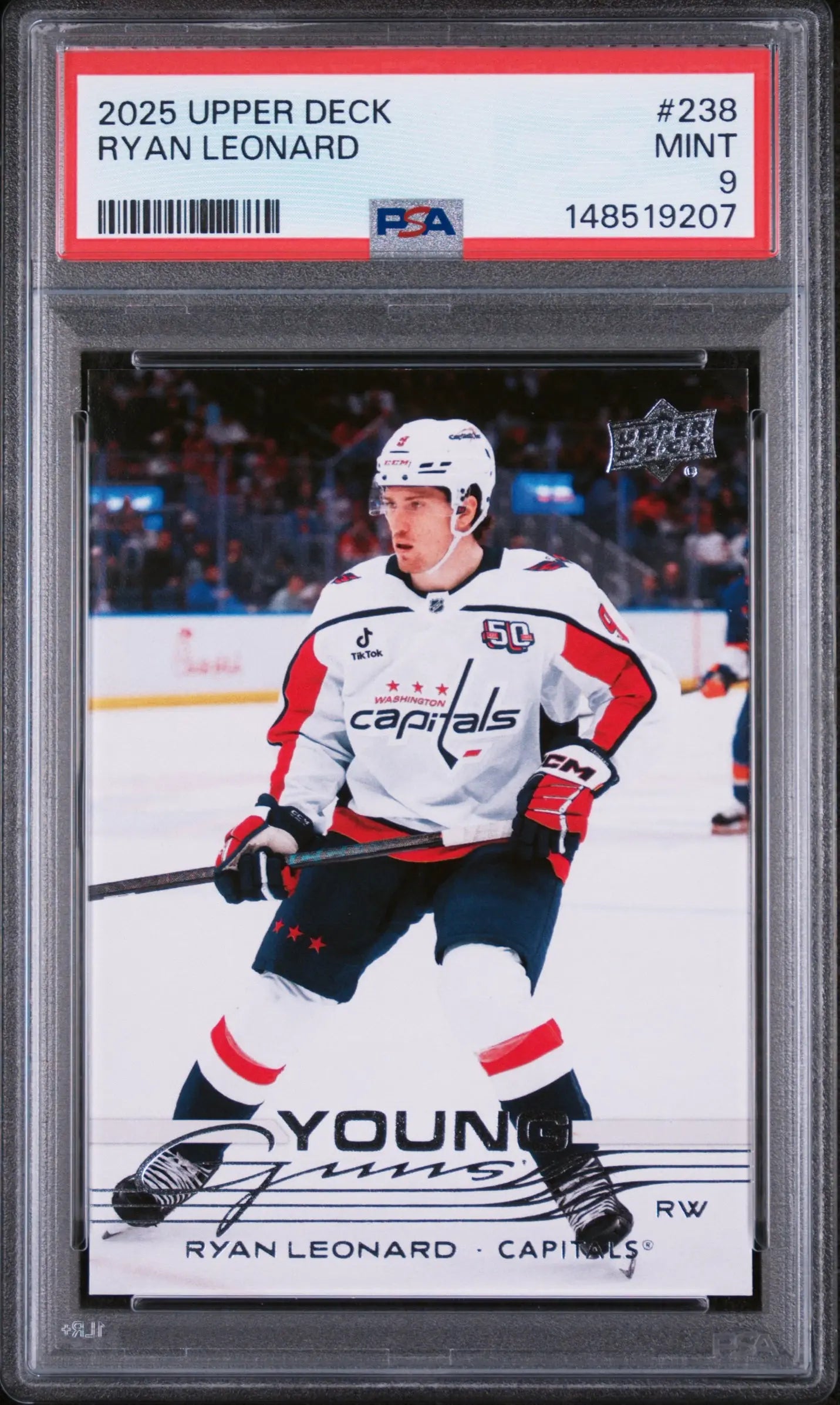 2025 Upper Deck Series 1 Young Guns Rookie Ryan Leonard RC PSA 9 