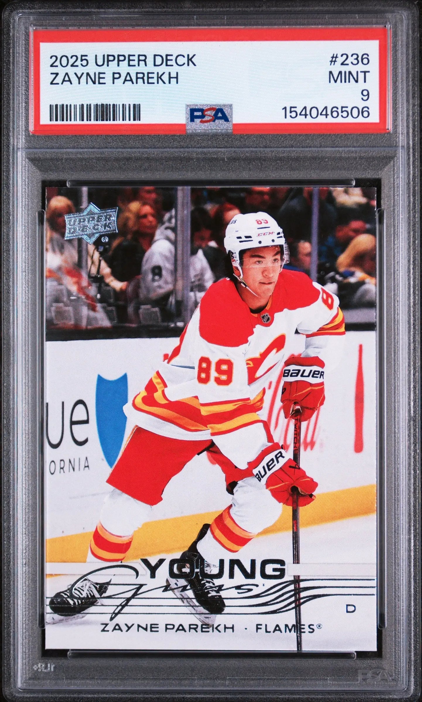 2025 Upper Deck Series 1 Young Guns Rookie Zayne Parekh RC PSA 9 