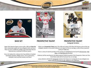 2025 Upper Deck World of Sports Volume 1 Multisport Hobby Box 