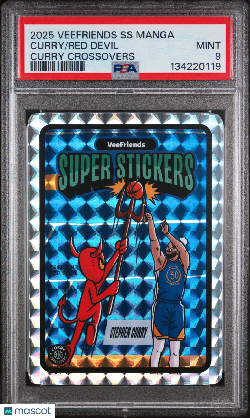 2025 Veefriends Super Stickers Manga Series Curry Crossovers Red Devil  PSA 9 