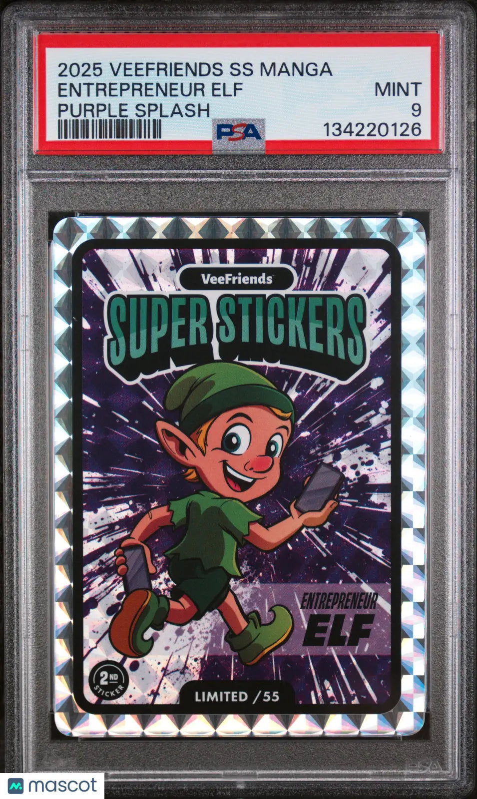 2025 Veefriends Super Stickers Manga Series Entrepreneur Elf PSA 9 