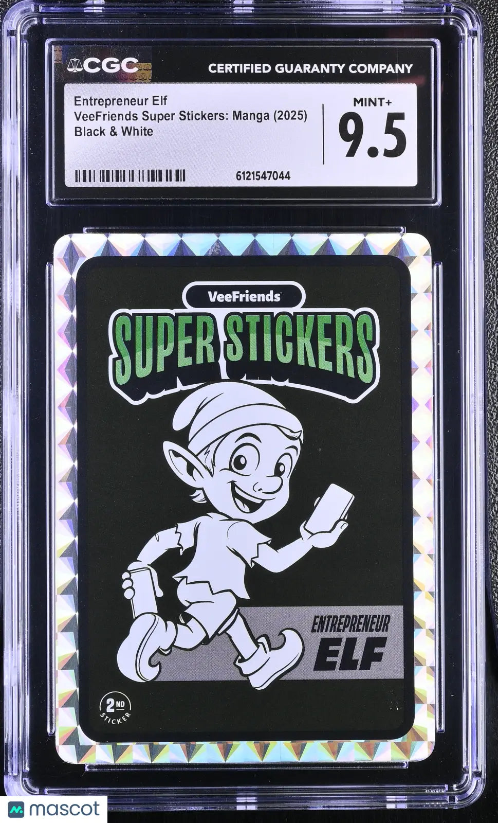 2025 Veefriends Super Stickers: Manga Entrepreneur Elf Black & White CGC 9.5 