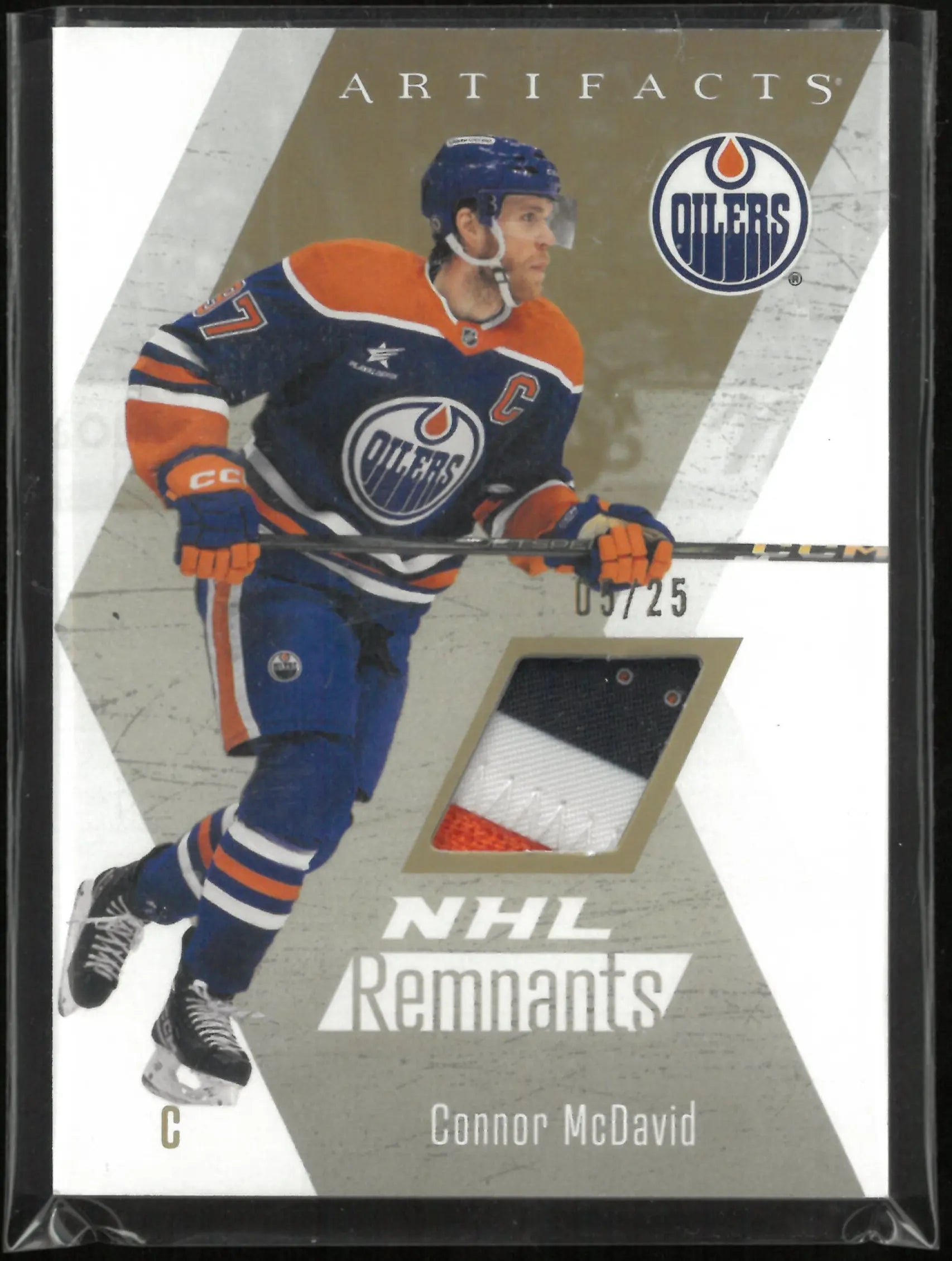 2026-26 Upper Deck Artifacts NHL Remnants Connor McDavid Premium Patch /25 