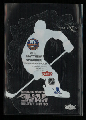 2026-26 Upper Deck Flair Fleer Matthew Schaefer Wave of The Future 
