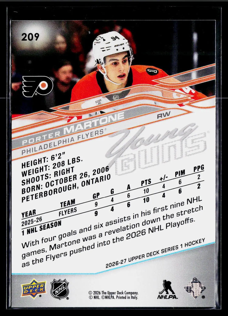 2026-27 Upper Deck Series 1 Hockey Rookie Young Guns Porter Martone RC #C 