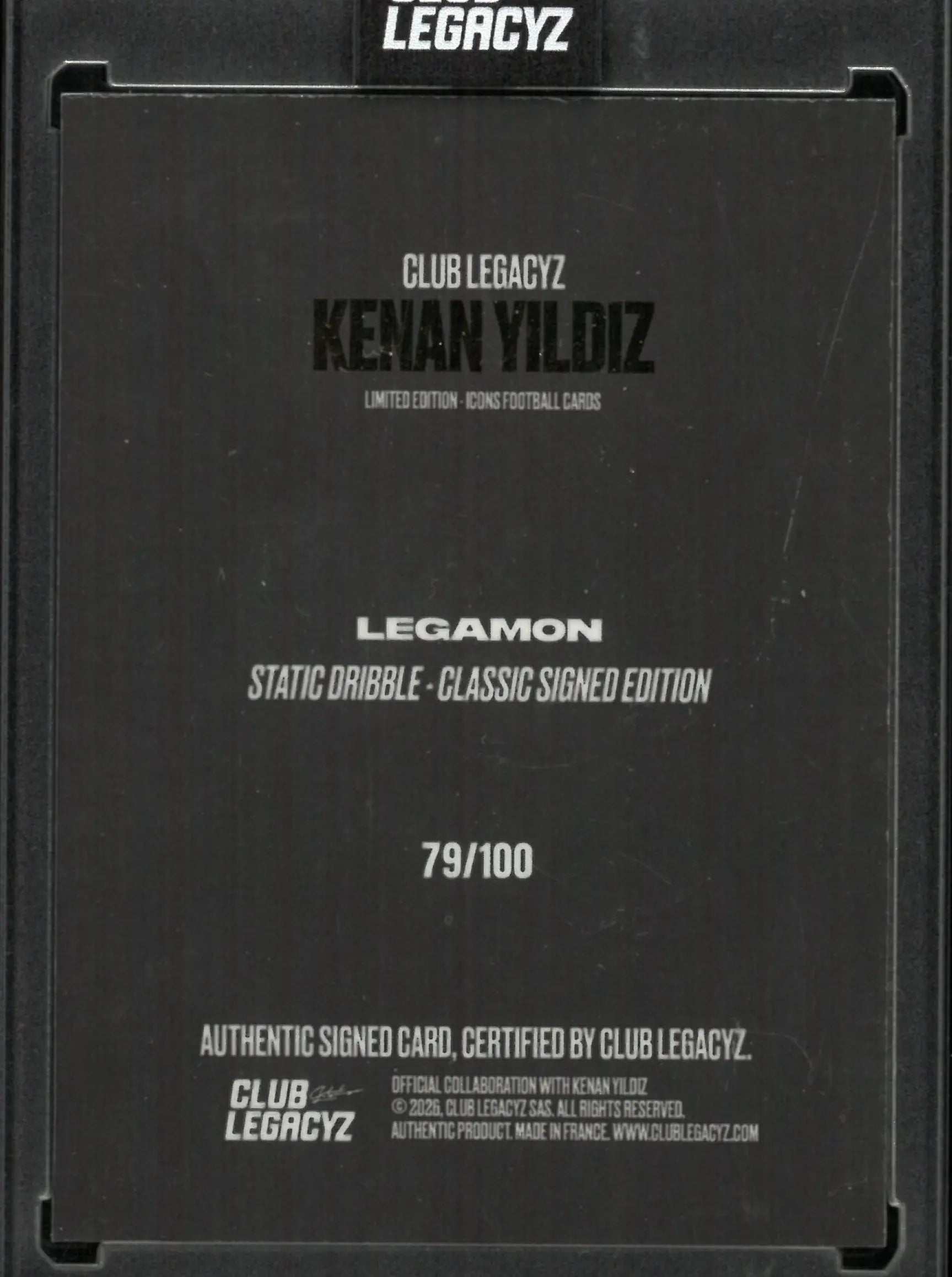 2026 Club Legacyz Autograph Kenan Yildiz Auto /100 