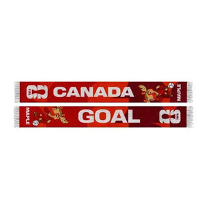 2026 FIFA World Cup Red Acrylic Scarf: Canada Mascot 