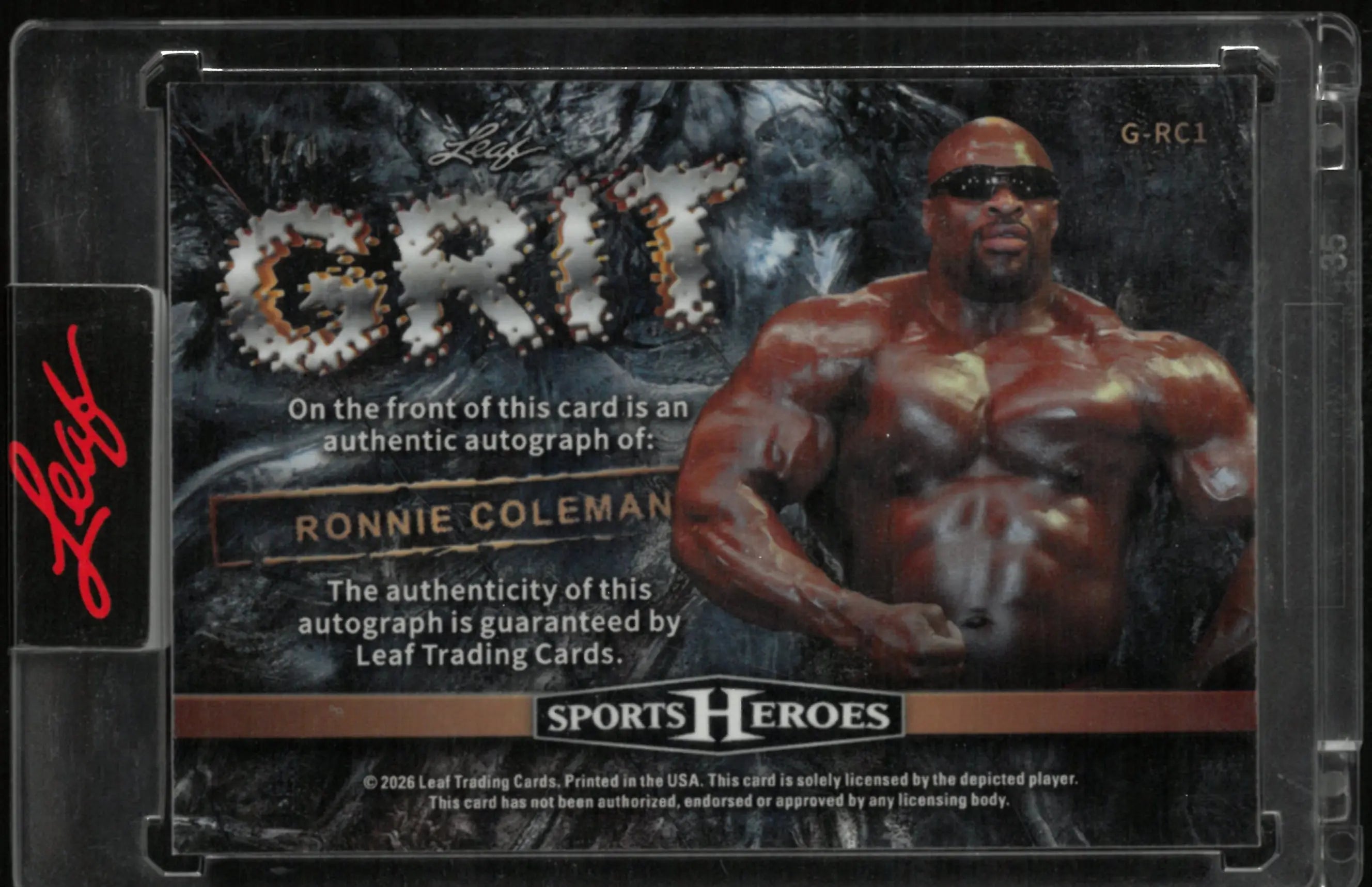 2026 Leaf Sports Heroes GRIT Ronnie Coleman Autograph 1/1 