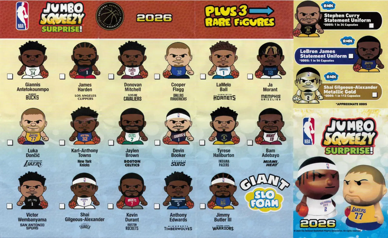 2026 NBA Squeezy Mates Jumbo (1 Per Order) 