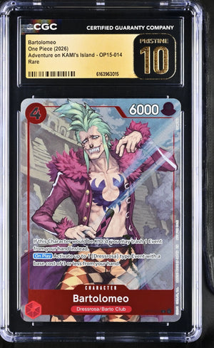 2026 One Piece Adventure on KAMI's Island Bartolomeo OP15-014 CGC 10 