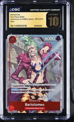 2026 One Piece Adventure on KAMI's Island Bartolomeo OP15-014 CGC 10 