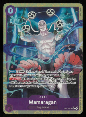 2026 One Piece Adventure on Kami's Island Mamaragan Alternate Art SR OP15-078 