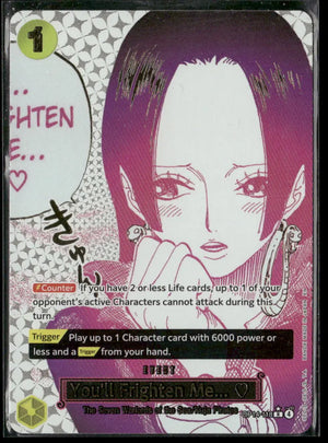 2026 One Piece The Azure Sea's Seven R Alternate Art You'll Frighten Me... OP14-118 