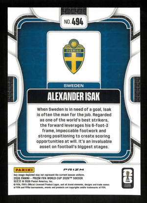 2026 Panini Prizm FIFA World Cup Alexander Isak Choice Giraffe Prizm 