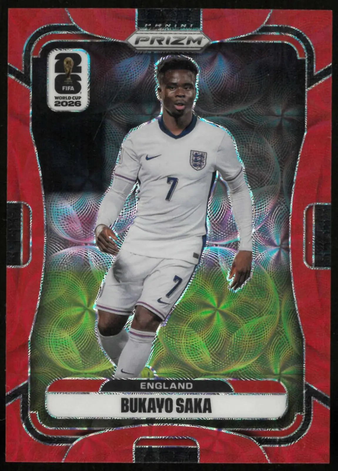 2026 Panini Prizm FIFA World Cup Bukayo Saka Choice Red Prizm /85 